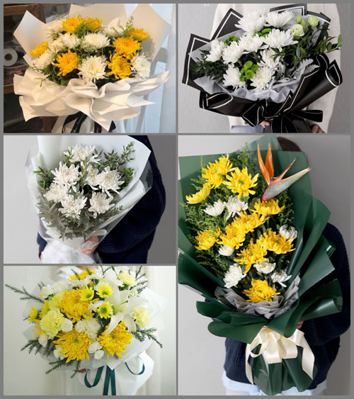 河南郑州新密市岳村镇竹竿园村白事花束代送